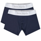 Palm Angels Men's Boxer Short - 2 Pack in Navy/White