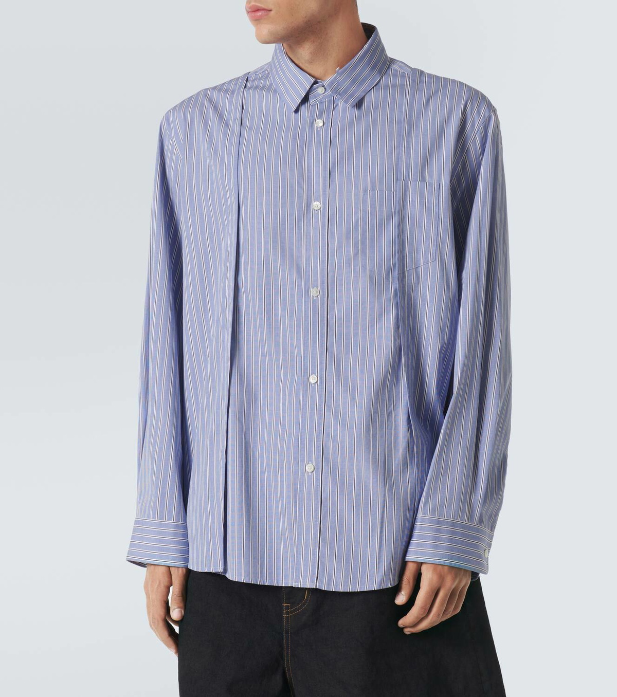 Sacai Striped cotton poplin shirt Sacai