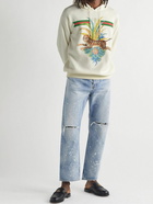 GUCCI - Printed Cotton-Jersey Hoodie - Neutrals