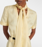 Versace Greca jacquard satin shirt dress