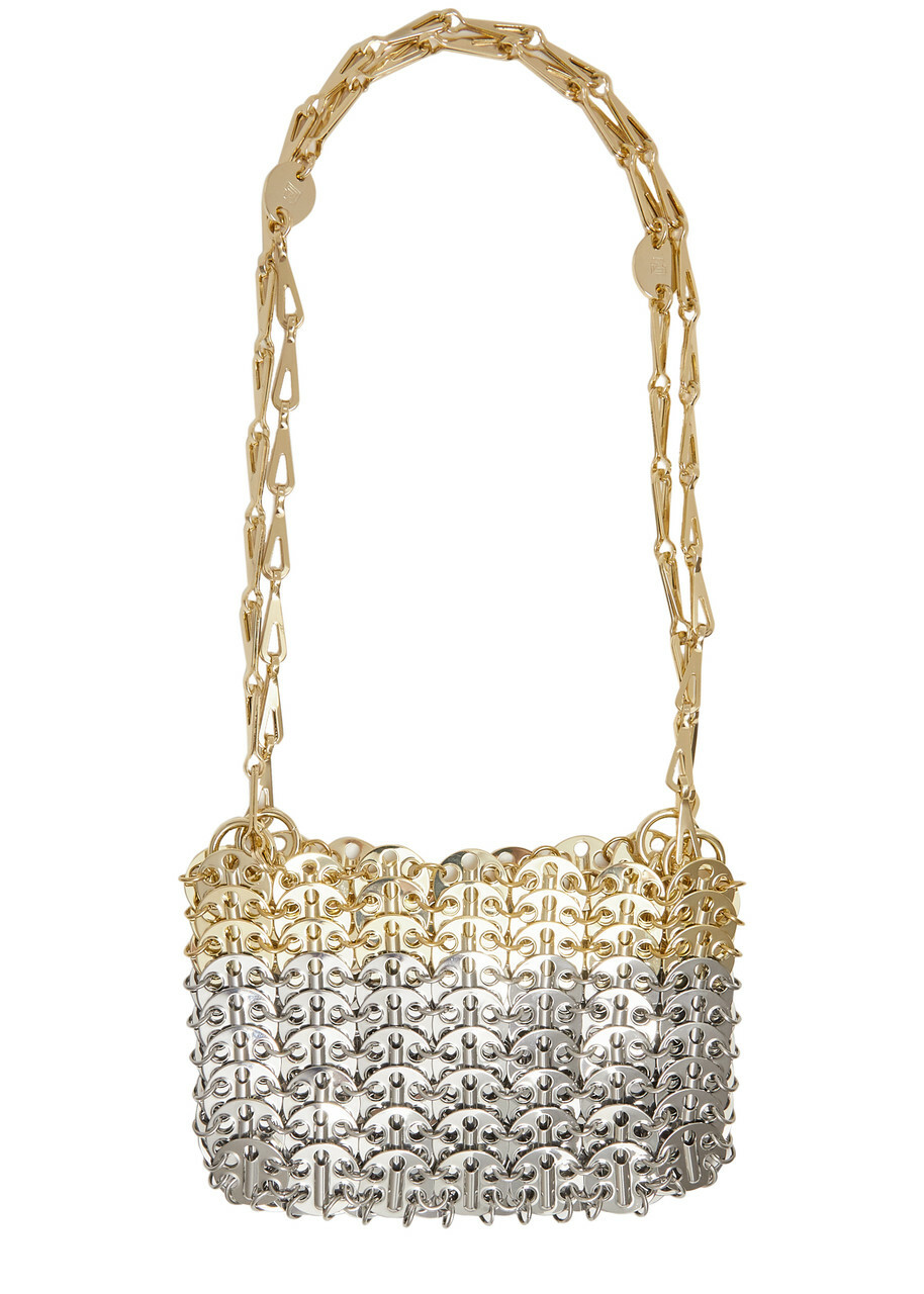 Rabanne 1969 Nano Skyline Two-tone Disc Shoulder bag