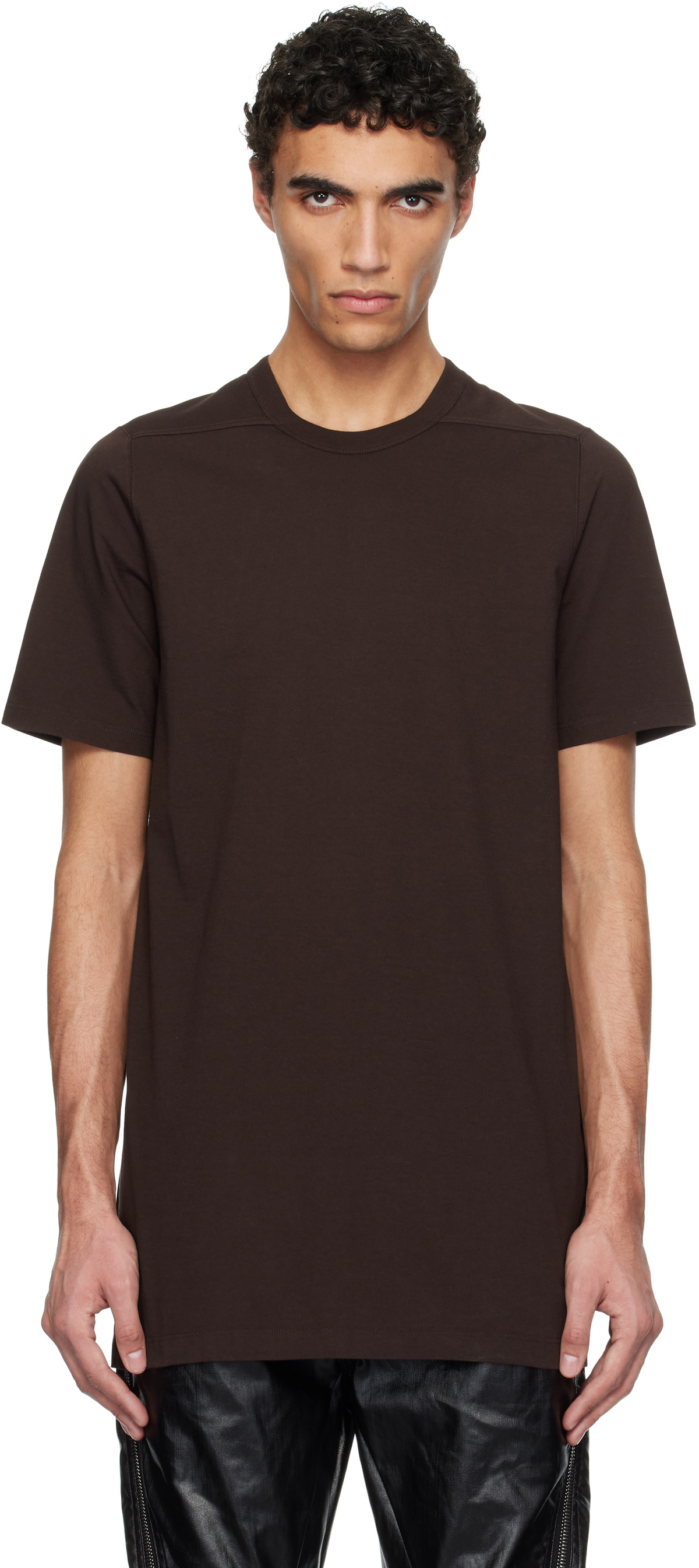 Rick Owens Brown Hollywood Level T-shirt Rick Owens