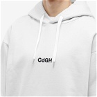 Comme Des Garçons Homme Men's Embroidered Logo Popover Hoody in Grey