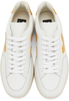 Veja White & Yellow V-12 Sneakers