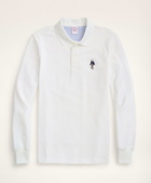 Brooks Brothers Men's Henry Supima Long-Sleeve Polo Shirt | White