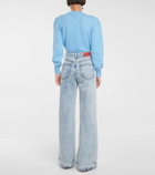 Alessandra Rich High-rise wide-leg jeans