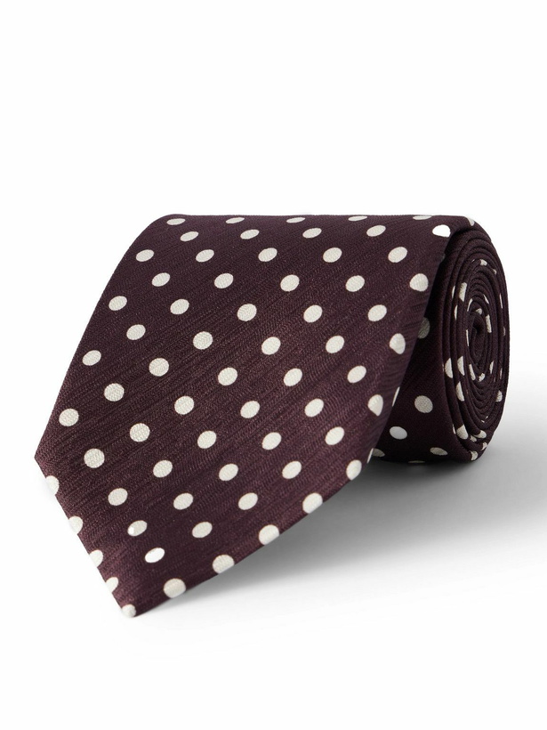 Photo: TOM FORD - 8cm Polka-Dot Silk-Jacquard Tie