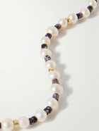 éliou - Fern Gold-Plated, Heishi, Jade and Freshwater Pearl Necklace
