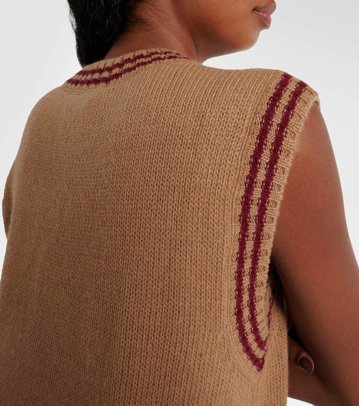 Prada Logo wool and cashmere sweater vest