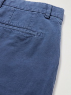 Altea - Straight-Leg Cotton, Linen and Lyocell-Blend Bermuda Shorts - Blue