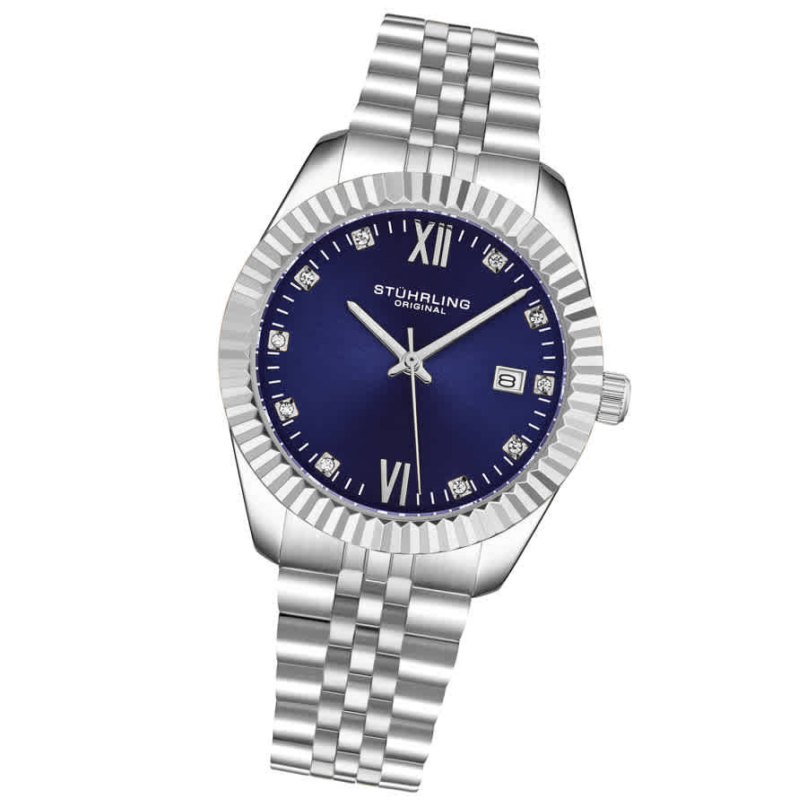 Stuhrling Original Symphony Quartz Blue Dial Ladies Watch M17179