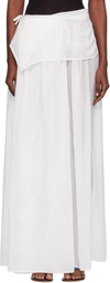 Paris Georgia White Elemental Silk Voile Maxi Skirt
