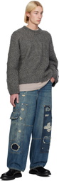 GANNI Gray Bubble Sweater