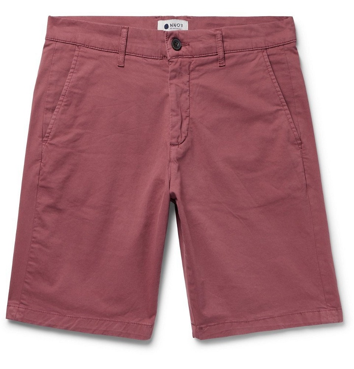 Photo: NN07 - Crown Garment-Dyed Cotton-Blend Twill Shorts - Pink