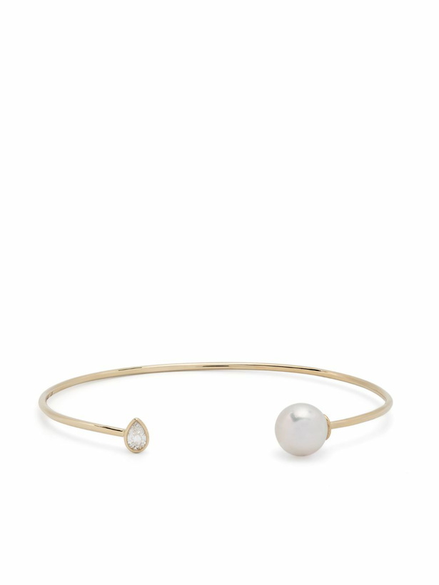 Photo: Mizuki 14K Yellow Gold Sea Of Beauty Pearl And Diamond Bracelet