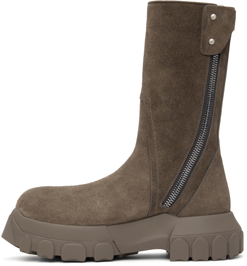 Rick Owens Gray Creeper Bozo Tractor Boots Rick Owens
