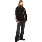 Palm Angels Black Tree Logo Cord Track Down Jacket