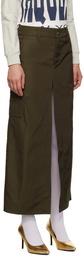 Vaquera Khaki Split Maxi Skirt