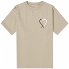 SOPHNET. Men's Heart T-Shirt in Beige