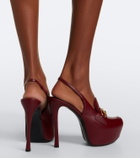 Gucci Horsebit leather slingback pumps