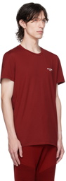Balmain Red Flocked T-Shirt