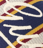 Gucci Logo striped cotton cushion