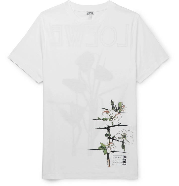 Photo: Loewe - Slim-Fit Printed Cotton-Jersey T-Shirt - Men - White