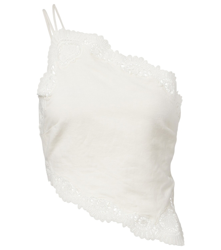 Photo: Posse Darya embroidered linen and cotton top