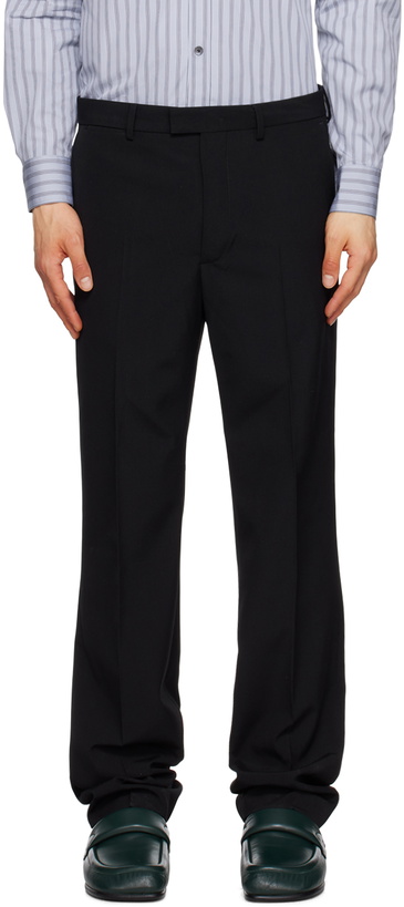 Photo: Dries Van Noten Black Creased Trousers