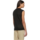 Fendi Black Wool Forever Fendi Vest