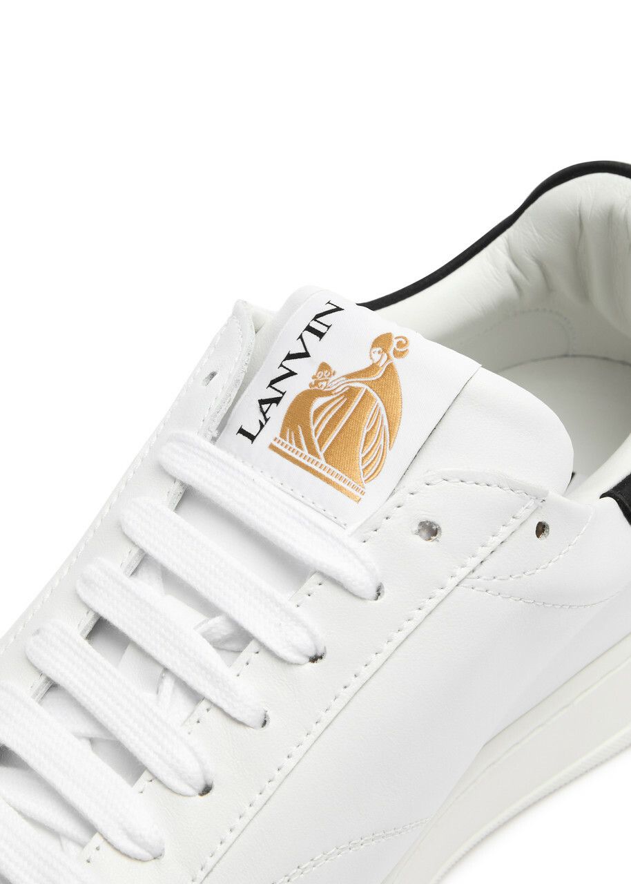 Lanvin DDB0 Leather Sneakers White And Black