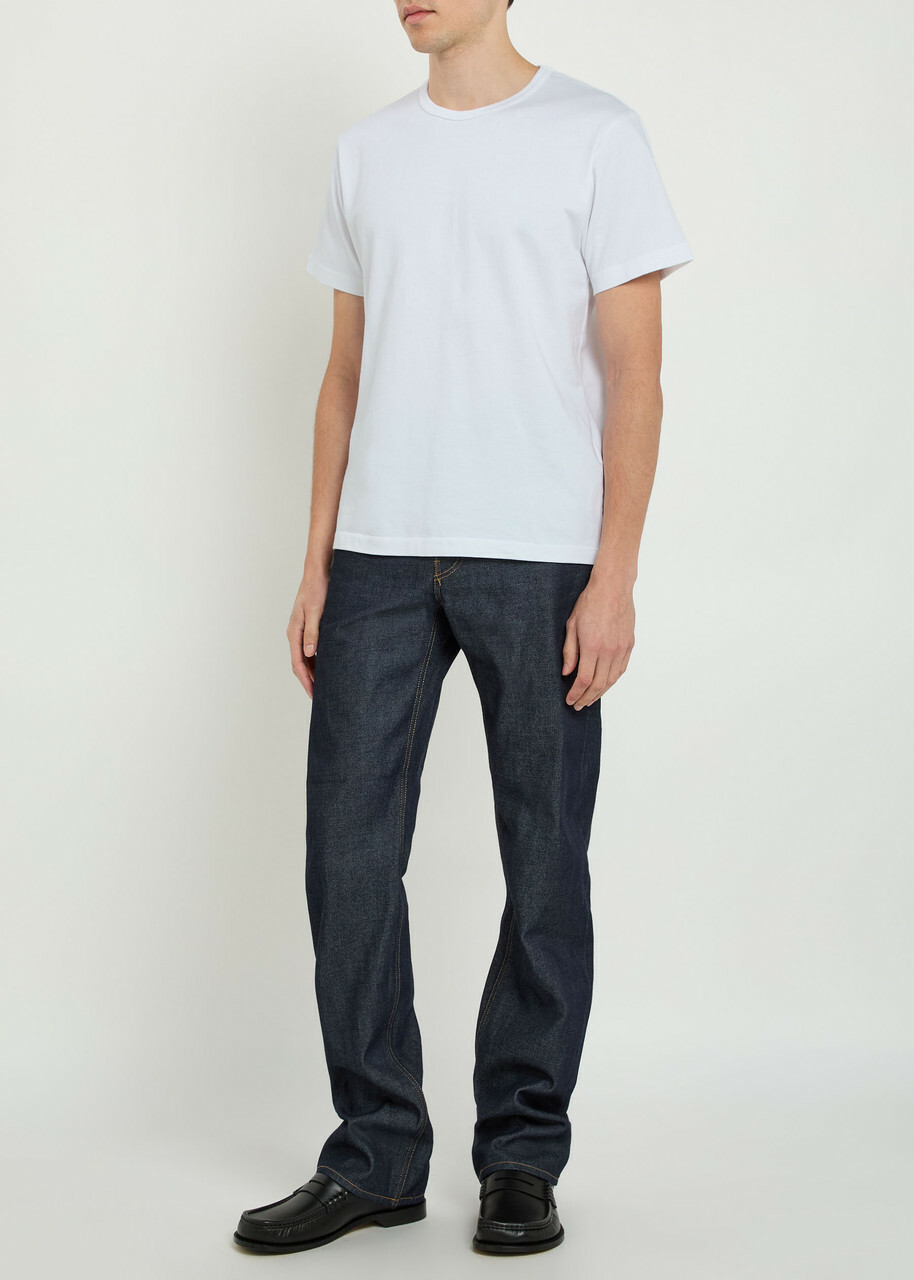 JW Anderson Logo-embroidered Cotton T-shirt White