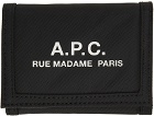 A.P.C. Black Recovery Trifold Wallet