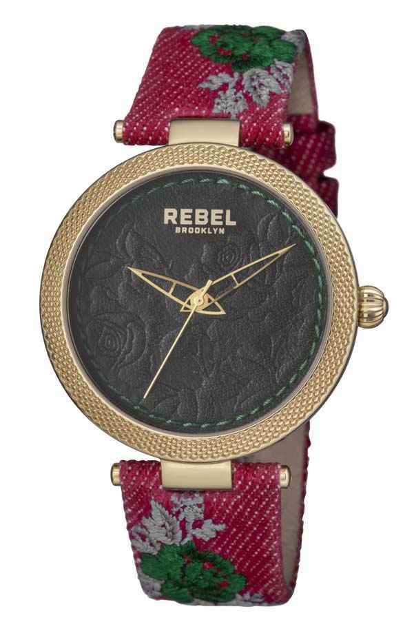 Rebel Carroll Gardens Green Dial Ladies Watch RB112-9061
