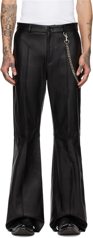 Photo: LU'U DAN SSENSE Exclusive Black Leather Trousers