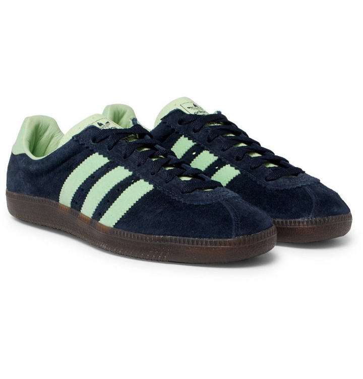 Photo: adidas Originals - Padiham Spezial Leather-Trimmed Suede Sneakers - Men - Navy