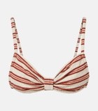 Montce Devin striped bikini top