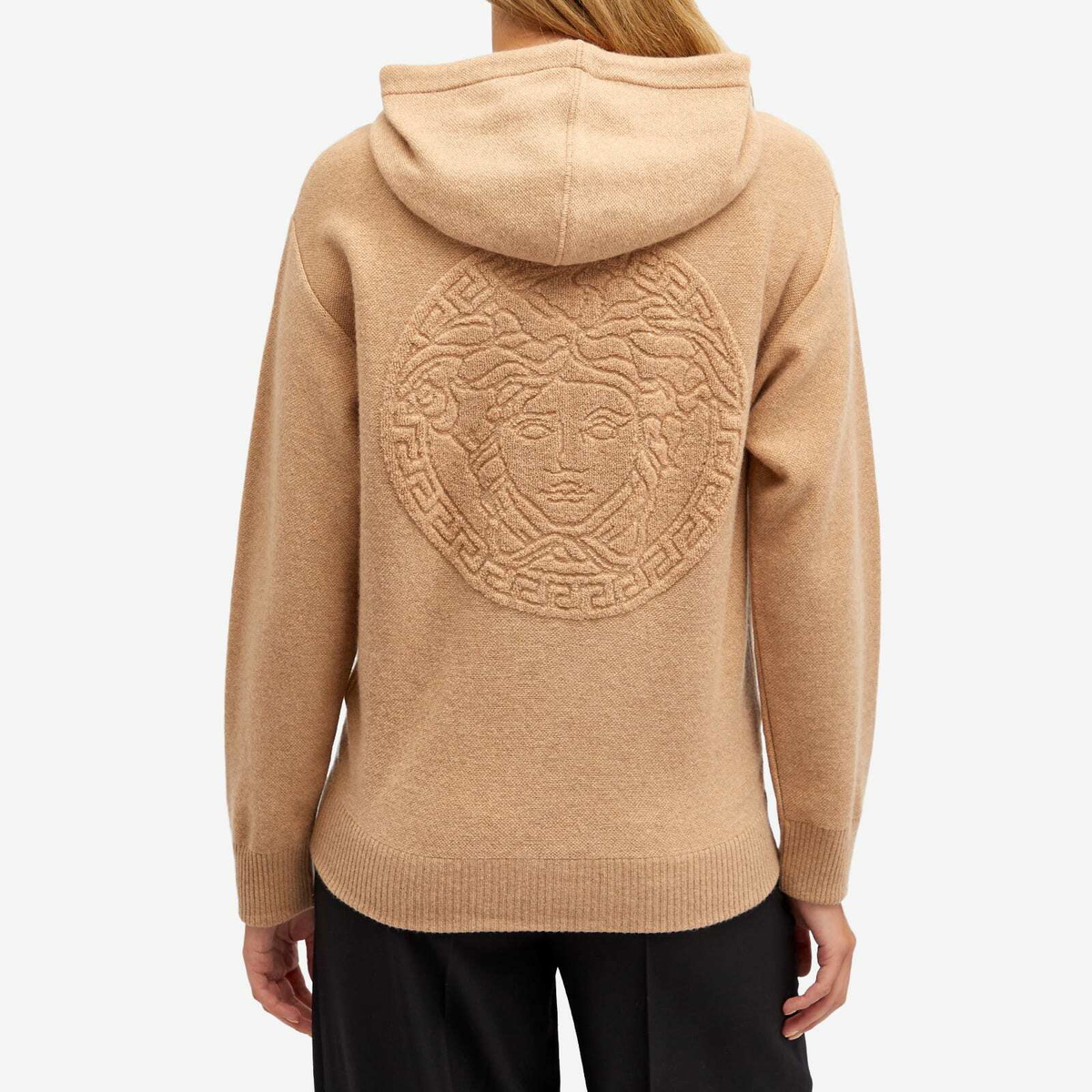 Versace Women's Medusa Hoodie in Biscuit Versace