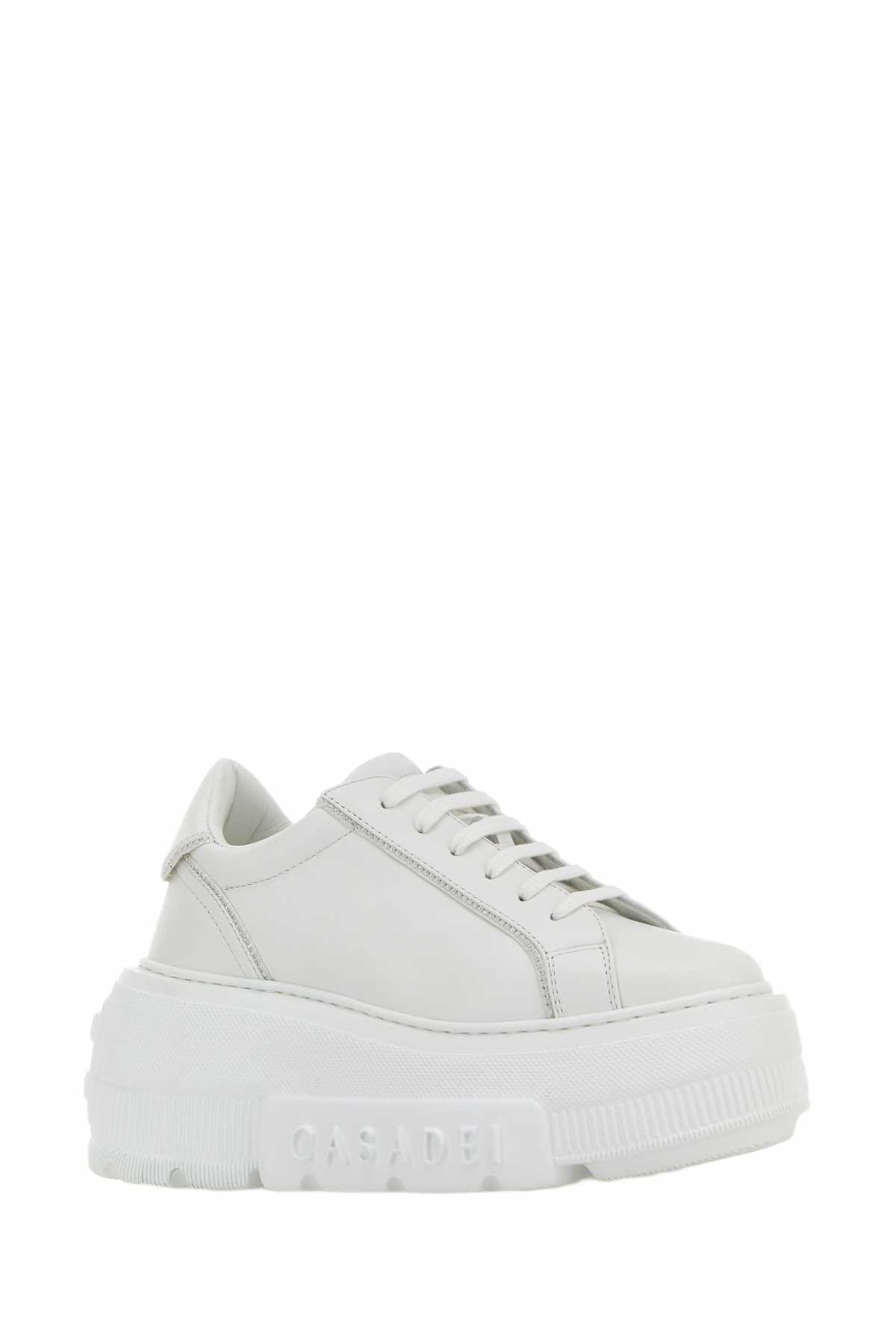 Casadei White Leather Nexus Sneakers