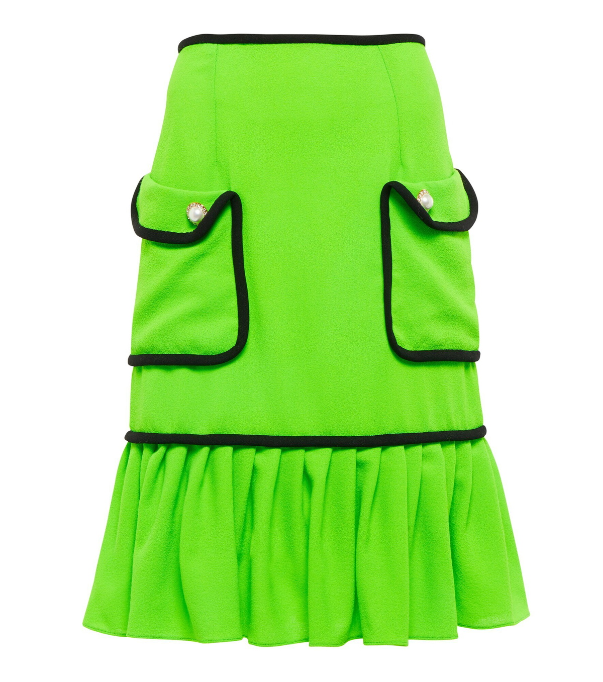 Rodarte - Embellished wool midi skirt