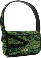 Staud Green Tommy Beaded Bag