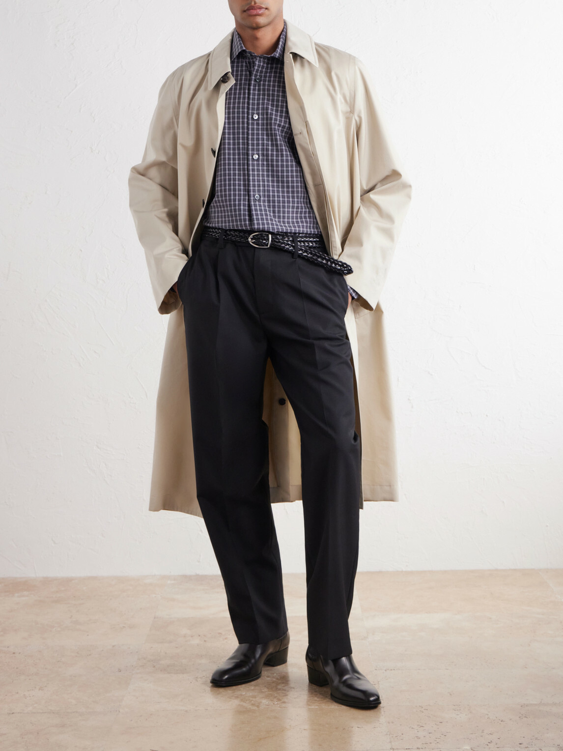 Zegna - Centoquaranta Checked Cotton-Twill Shirt - Gray