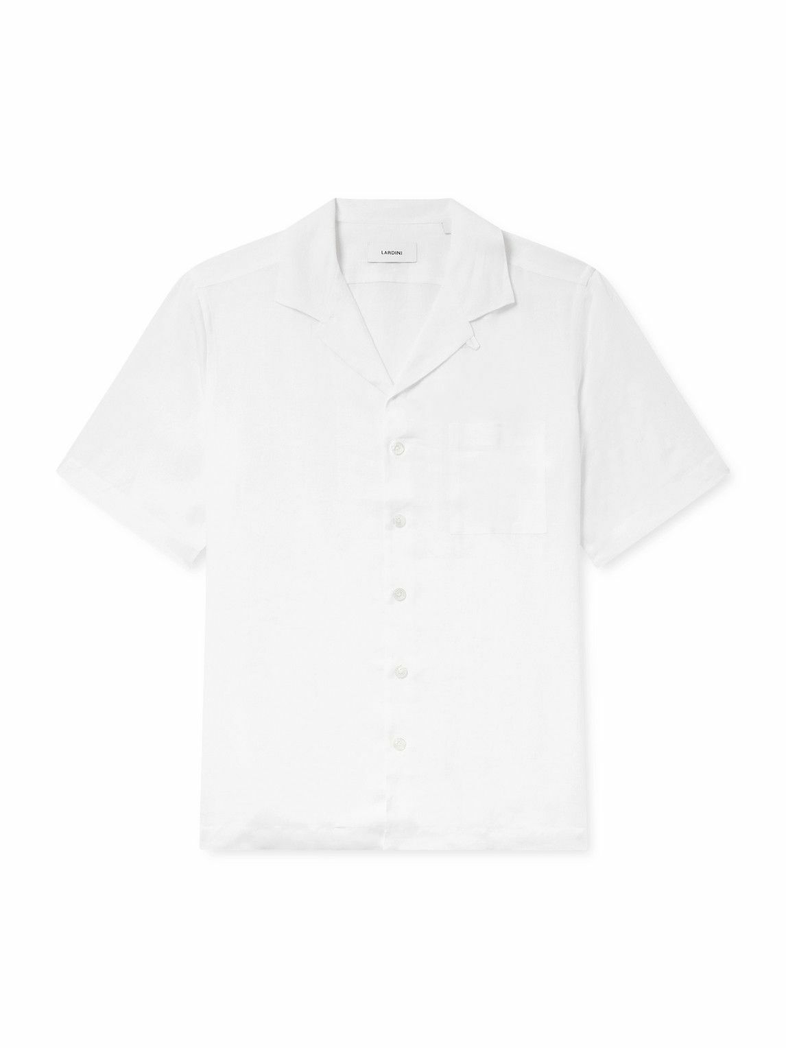 Lardini - Convertible-Collar Linen Shirt - White