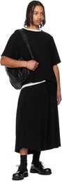 YOHJI YAMAMOTO Black Leather Backpack