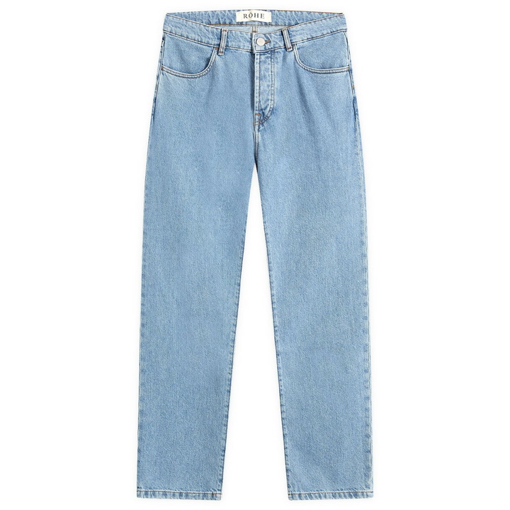 Photo: Róhe Men's Straight Leg Jeans in Denim Blue