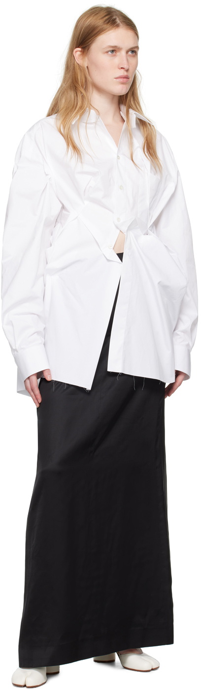 Maison Margiela White Gathered Shirt Maison Margiela