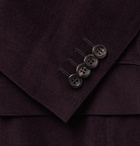 Canali - Aubergine Kei Slim-Fit Cotton-Blend Corduroy Suit Jacket - Purple