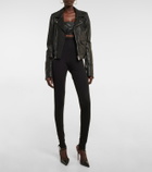 David Koma Mesh-paneled leggings