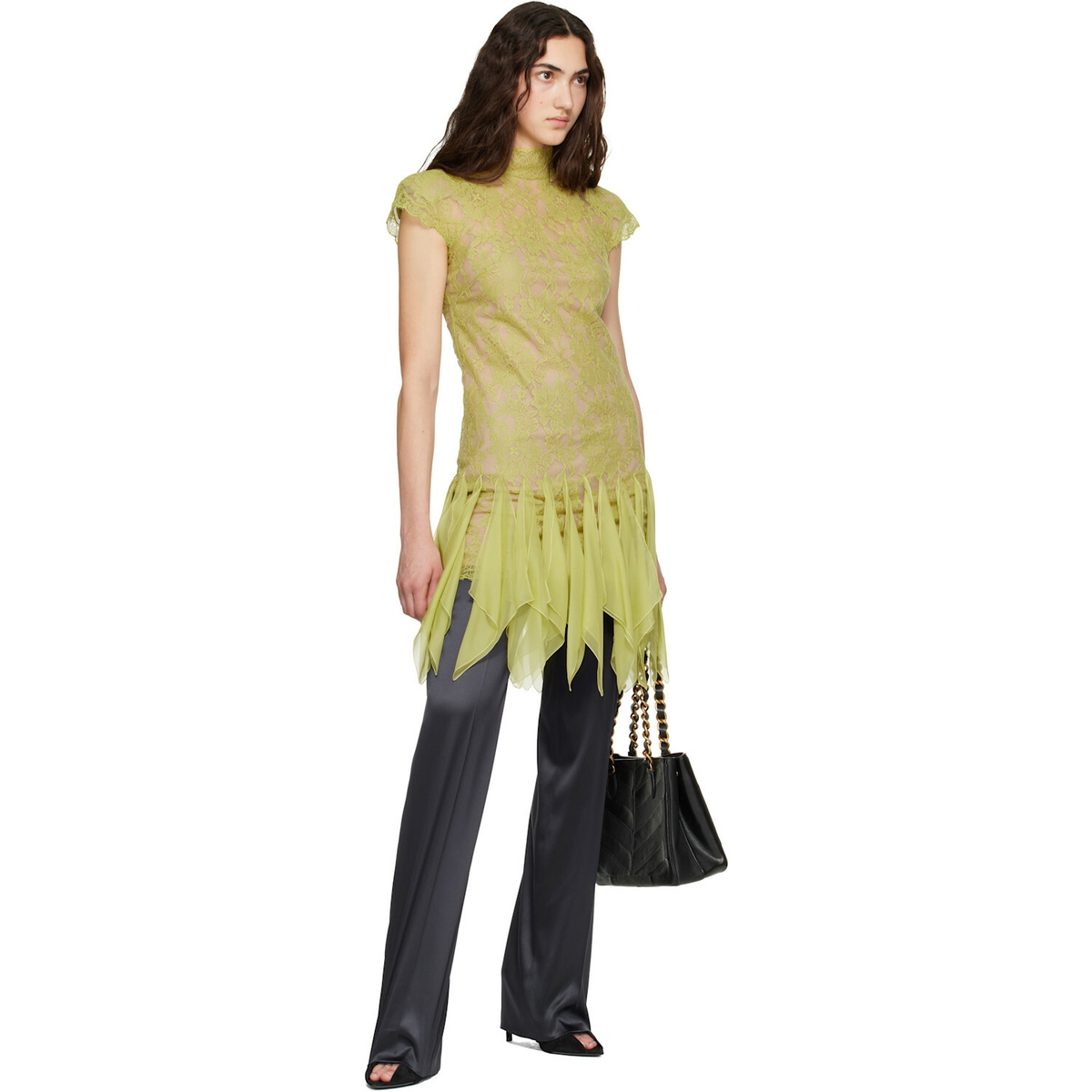 Valentino Green Lace Minidress