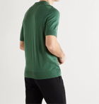 FRESCOBOL CARIOCA - Francisco Cotton and Silk-Blend Jacquard Polo Shirt - Green
